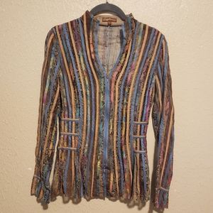 Obstinee by Ika designer Zip Up Blouse Size‎ 4